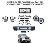 G63 Bumper Grille for G500 G550 G55 Body Kit Facelift Upgrade 2019+ Style GWagon