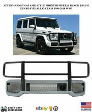Load image into Gallery viewer, Mercedes Benz VehiclePartsAndAccessories G63 Front Bumper + Black Brush Guard Kit G550 G500 Amg G55 1989-2018 G-Wagon