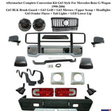 G63 Full Conversion Body Kit Bumpers Flares Black Guard Light lip g500 1989-2006