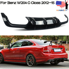Load image into Gallery viewer, Forged LA VehiclePartsAndAccessories Gloss Black Rear Bumper Diffuser Lip For Mercedes Benz W204 C200 C180 C250 C300