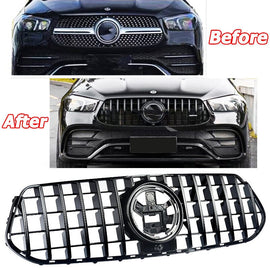 Forged LA VehiclePartsAndAccessories Glossy Black GT Main Grille For Benz C167 GLE-CLASS SUV Coupe GLE350 2020-2022
