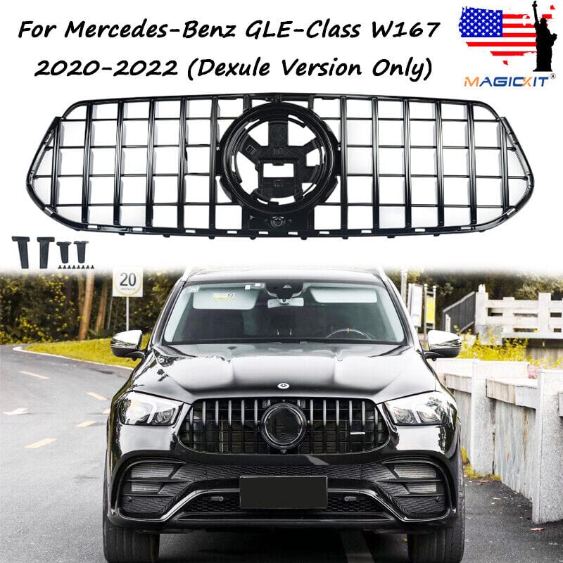 Forged LA VehiclePartsAndAccessories Glossy Black GT Main Grille For Benz C167 GLE-CLASS SUV Coupe GLE350 2020-2022