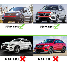 Forged LA VehiclePartsAndAccessories GT Grille For Mercedes Benz GLE Class SUV Coupe W166 GLE400 GLE350 2016-2019