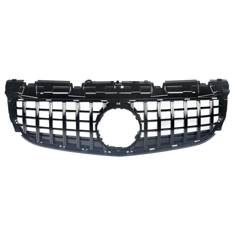 Forged LA VehiclePartsAndAccessories GT R Style Front Grille Fit For BENZ 2016-2020 SLC200 SLC300 R172 Glossy Black