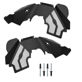 Forged LA VehiclePartsAndAccessories KUAFU For 2007-2018 Jeep Wrangler JK Black Front Aluminum Inner Fender Liners