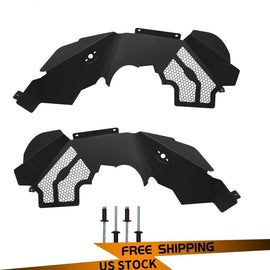 Forged LA VehiclePartsAndAccessories KUAFU For 2007-2018 Jeep Wrangler JK Black Front Aluminum Inner Fender Liners