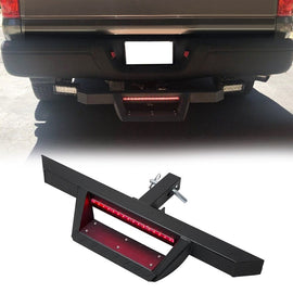 Forged LA VehiclePartsAndAccessories KUAFU Hitch Step Bar Bumper Guard W/ LED Brake Light For 2