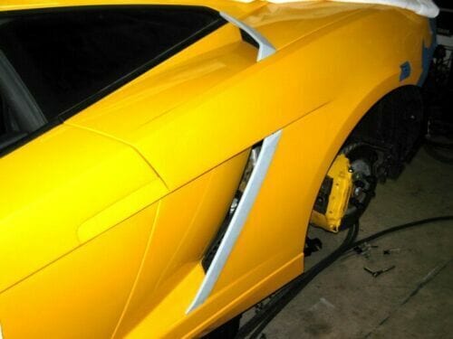 Forged LA VehiclePartsAndAccessories Lamborghini Gallardo Top Air Intake Scoops 2003-2013 HM Style USA Black Primer