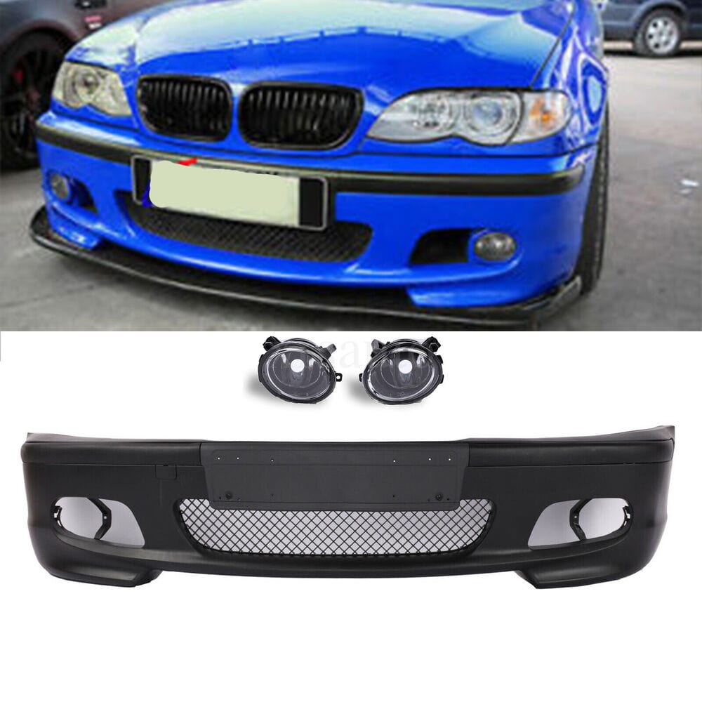 Forged LA VehiclePartsAndAccessories M-Tech Style Front Bumper for BMW E46 323i 325i 328i 99-06 W/ fog lamp 4Door