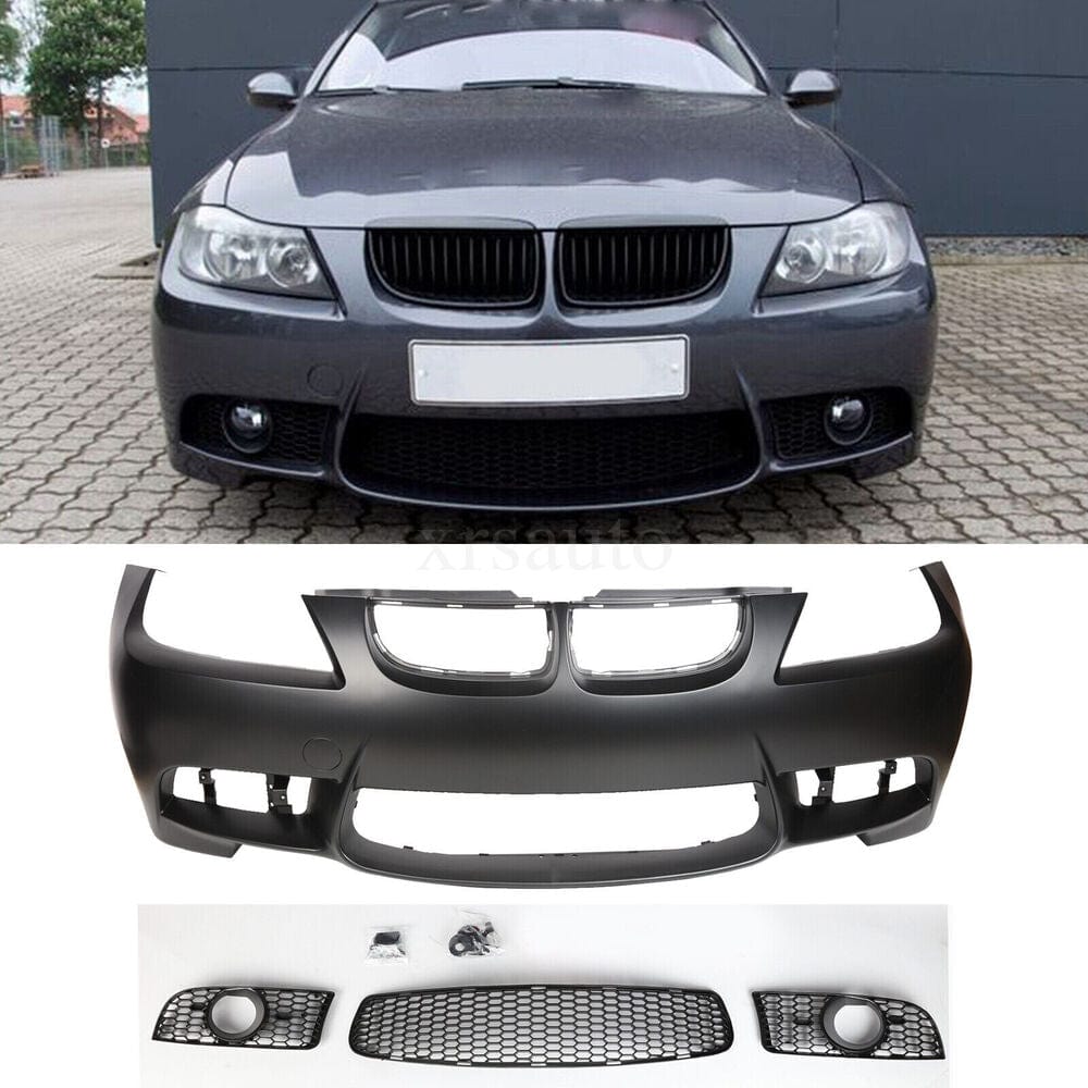 Forged LA VehiclePartsAndAccessories M3 Style Front Bumper No PDC for BMW 3 Series E90 06-08 w/o Fog light