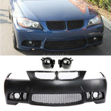 M3 Style Front Bumper Plastic Cover For BMW E90 330I 325I 328i Sedan BLACK 06-08