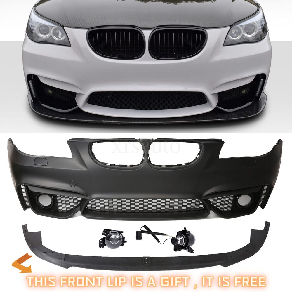 Forged LA VehiclePartsAndAccessories M4 Style Look Front Bumper For BMW 5 Series E60 W/O PDC holes With Fog Lights