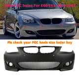 M5 Style Bumper Cover Kit For BMW E60 E61 525i 530i 550i With PDC Holes 2004-07
