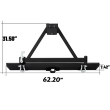 Load image into Gallery viewer, Forged LA VehiclePartsAndAccessories New Rear Bumper W/ Tire Carrier D-ring For 87-96 YJ &amp; 97-06 TJ Jeep Wrangler