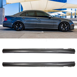 Forged LA VehiclePartsAndAccessories Pair Side Skirts Splitter Body Kit For Mercedes E-Class W211 E350 E550 Unpainted