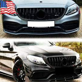 Forged LA VehiclePartsAndAccessories Panamericana GT R Grille for Benz W205 C205 C63 C63S AMG 2015-2018 W/o Camera