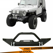 Load image into Gallery viewer, Forged LA VehiclePartsAndAccessories Powder Coated Front Bumper for Jeep Wrangler 87-06 TJ YJ w/Winch Plate &amp; D-Rings