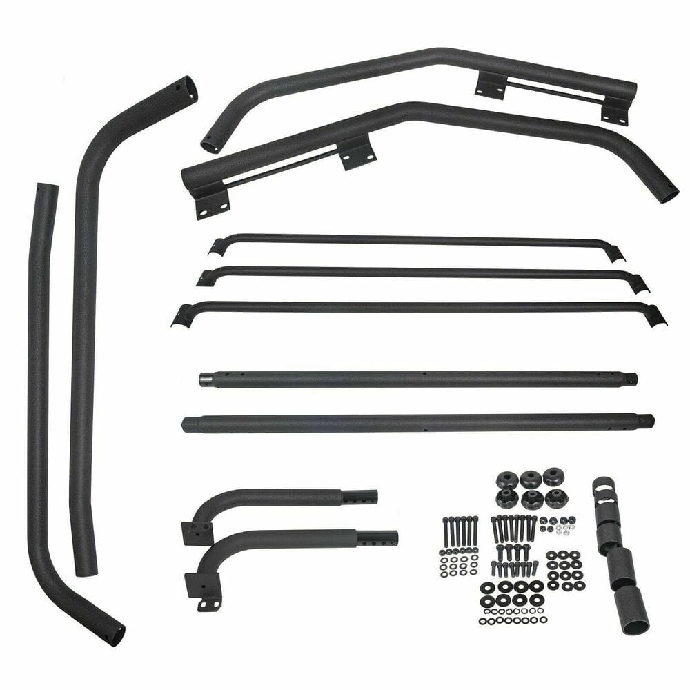 Forged LA VehiclePartsAndAccessories Powder Coated Roof Rack for 97-06 Jeep Wrangler TJ Rubicon Textured Black 76713
