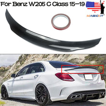 Load image into Gallery viewer, Forged LA VehiclePartsAndAccessories PSM Style Rear Trunk Spoiler For Benz W205 C Class C200 C300 4DOOR Carbon Color