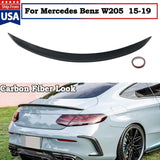 Rear Trunk Spoiler Wing Carbon Painted For 2015-19 Mercedes Benz C205 AMG Style