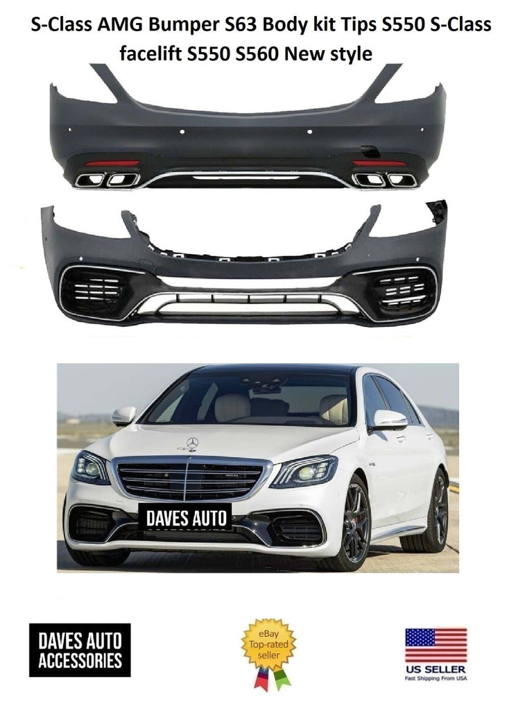 Mercedes-Benz VehiclePartsAndAccessories S-Class AMG Bumper S63 Body kit Tips S550 S-Class facelift S550 S560 New style