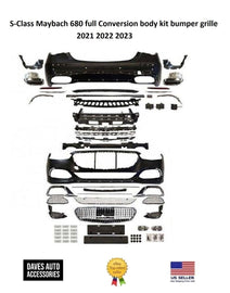Mercedes-Benz VehiclePartsAndAccessories S-Class Maybach 680 full Conversion body kit bumper grille 2021 2022 2023