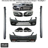 S63 AMG bumpers body kit grille Skirts S550 18+ style Fits 2014-2017 Headlights