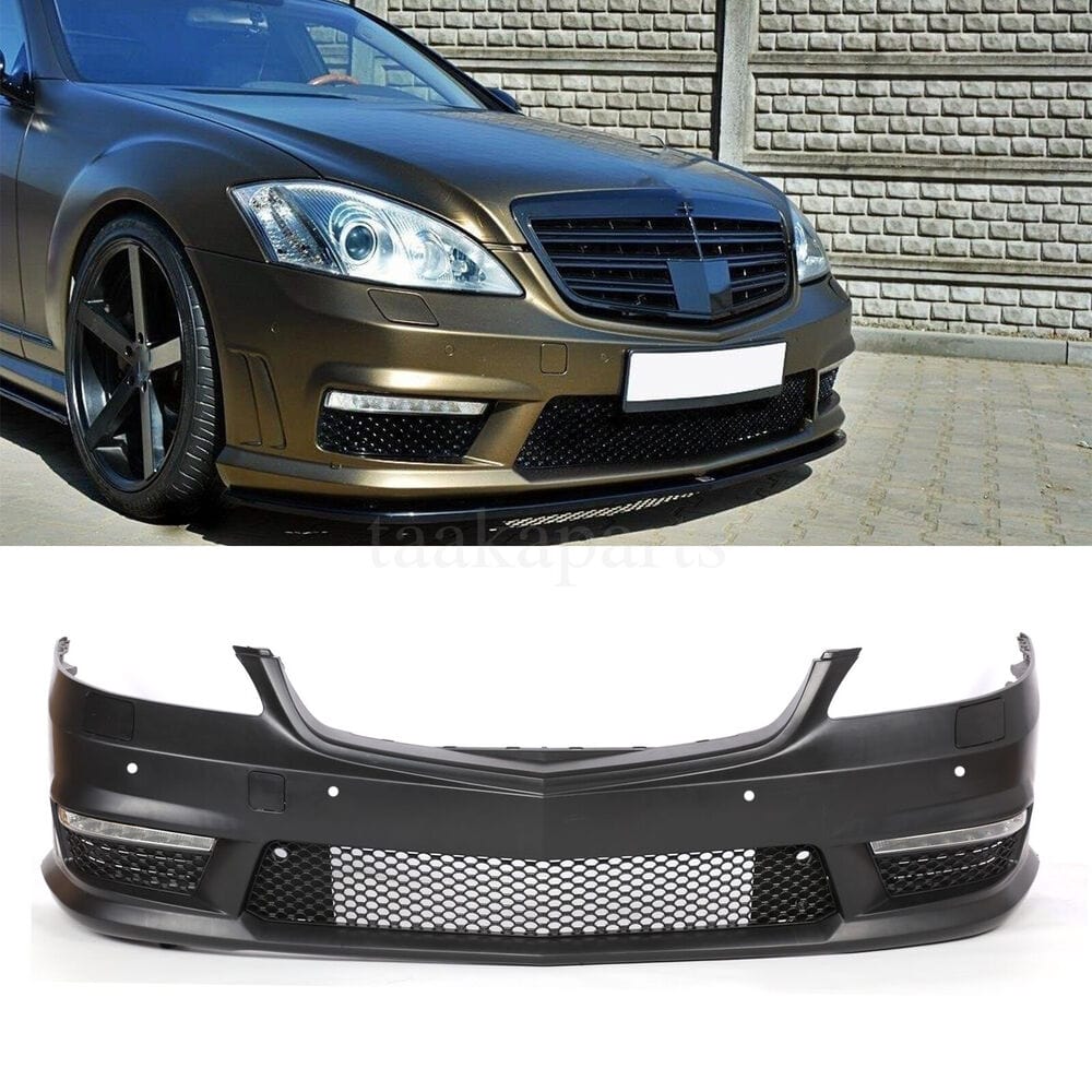Forged LA VehiclePartsAndAccessories S63 AMG Style Front Bumper Cover W/DRLs W/PDC For Mercedes Benz W221 S-Class