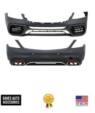 Load image into Gallery viewer, Mercedes-Benz VehiclePartsAndAccessories S63 bumper body kit S550 AMG Fits 2018-2020 Tips Front Rear Mesh 18+ style W222