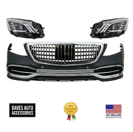 Mercedes-Benz VehiclePartsAndAccessories S63 Bumper Maybach 560 Front Conversion kit grille + Headligh + Grille S550