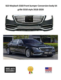 Mercedes-Benz VehiclePartsAndAccessories S63 Maybach S560 front bumper Conversion body kit grille S550 style 2018-2020