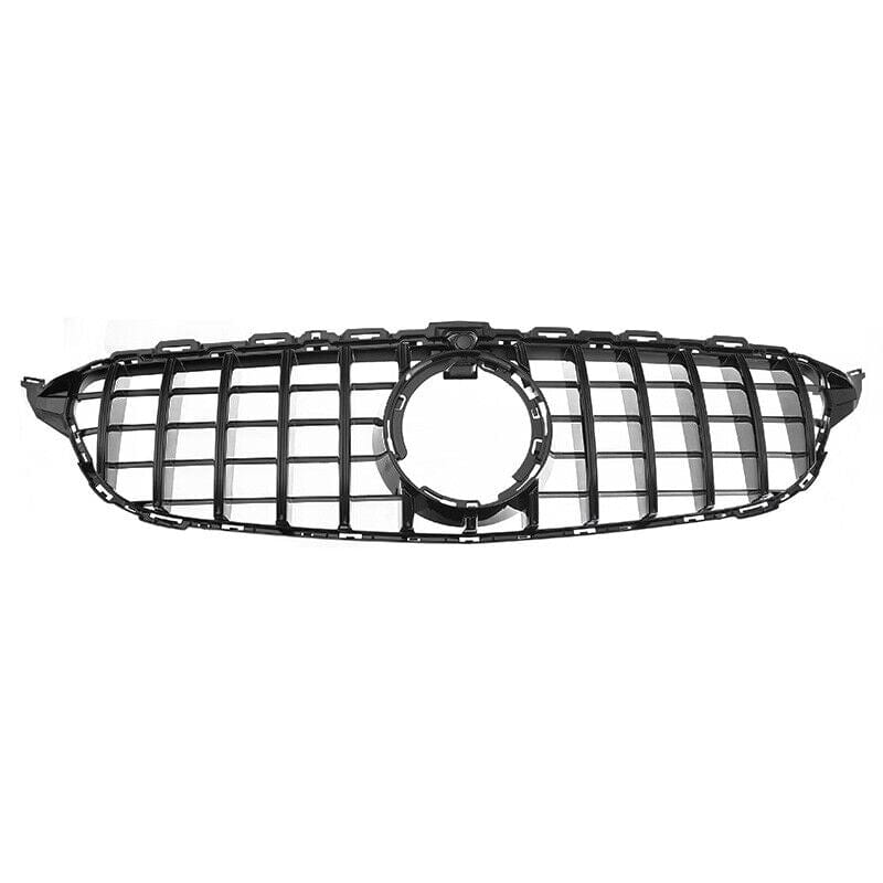 Forged LA VehiclePartsAndAccessories SHINY BLACK GT GRILLE W/CAMERA FOR Mercedes Benz C Class W205 C43 AMG 2019-2022