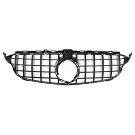Forged LA VehiclePartsAndAccessories SHINY BLACK GT GRILLE W/CAMERA FOR Mercedes Benz C Class W205 C43 AMG 2019-2022
