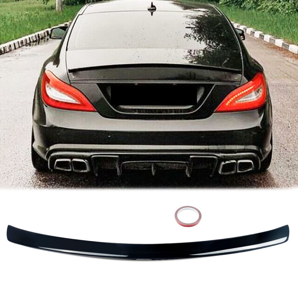 Forged LA VehiclePartsAndAccessories Shiny Black Rear Trunk Spoiler Wing For Mercedes Benz W218 CLS Class 2012-2017