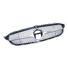 Load image into Gallery viewer, Forged LA VehiclePartsAndAccessories Silver Diamond Grille For Mercedes Benz W205 C Class C300 C43 W/ Camera Hole 19+