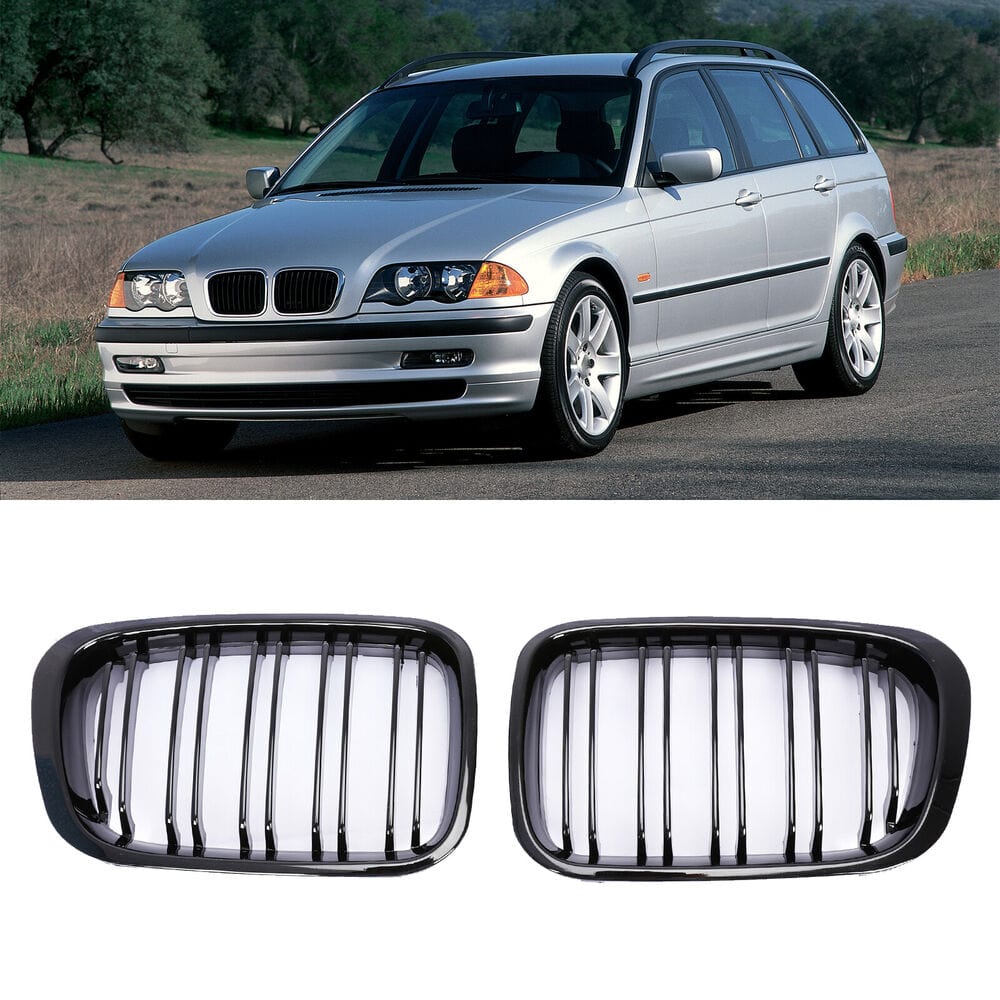 Forged LA VehiclePartsAndAccessories Sport Front Kidney Grille Grills Fit For BMW E46 318I 320I 325I 330I 99-01 4door
