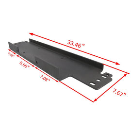 Forged LA VehiclePartsAndAccessories Steel Winch Mounting Plate For 87-06 Jeep Wrangler TJ LJ YJ - 12000 lb Capacity