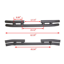 Load image into Gallery viewer, Forged LA VehiclePartsAndAccessories Textured Black Rear Double Tube Bumper For 97-06 TJ / 86-96 YJ Jeep Wrangler New